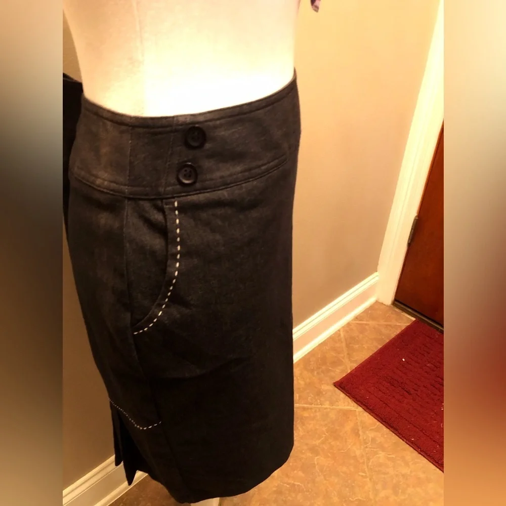 Star City Black Trouser Denim Skirt Size 5